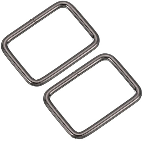 QUARKZMAN Metall Rechteckring Schnallen und Verschlüss, Metallringe Rechteckige Schnalle Gurtbandverschluss für Taschengürtel DIY Rucksack Zubehör