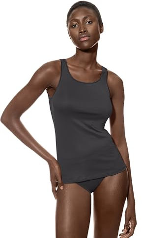 Mey Tagwäsche Serie Emotion Damen D Tops breiter Träger Thunder Grey XL(44)