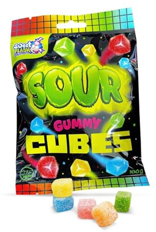 Sour Gummy Cubes 100 g Beutel Extra Sauer (15)