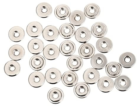 SOLUSTRE 1 Satz 30 Stück Einstellmutter Sichern Schleifen Mit Gewinde Daumenmuttern Gerändelter Daumen Kappen Rändelknopf Nüsse Schlösser Sperren Hardware Monitor Kohlenstoffstahl Silver