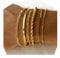 6-stückiges Set goldfarbene 14K Edelstahlarmbänder für Frauen - Charm-Armbänder, wasserdicht, hochwertiger Schmuck