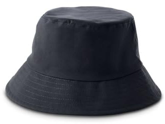 CECIL Damen B572629 Bucket Hat Mit Effekt, Dark Navy Blue, Einheitsgröße EU