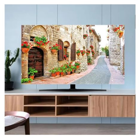 XFYESL Funda para TV Protectores de Pantalla de TV Cubierta para TV, Cubierta Antipolvo, Tela de 32-70 Pulgadas, Colgar en el hogar, Escritorio, TV Curva, Universal(15,40-43inch 102x65cm)