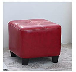 Repose-pieds moderne en cuir rouge chinois, doux, antidérapant et facile à nettoyer, 30 x 30 x 35 cm