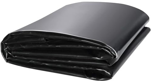 Teichplane Fischbecken-Membran 4x6m 5x8m 6x10m 8x12m 10x15m leicht zu schneiden, schwarze Teichfolie für die Landschaftsgestaltung, Wasserspiele, Bäche, Springbrunnen, Gärten, 0,12 mm dick(3x3m)