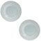 UNIQUE HOME LIVING Soup Plates Set of 2, 9 inch White Tempered Opal Glass Dinnerware Set, Stylish Deep Plate Set, Soup Serving Plates Noodle Pasta Bowls, Dishwasher and Microwave Safe