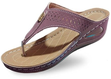 Générique Pantofole estive estive con zeppa traforate da donna alla moda estate comode da spiaggia stivali tacco quadrato, Vino, 40 EU
