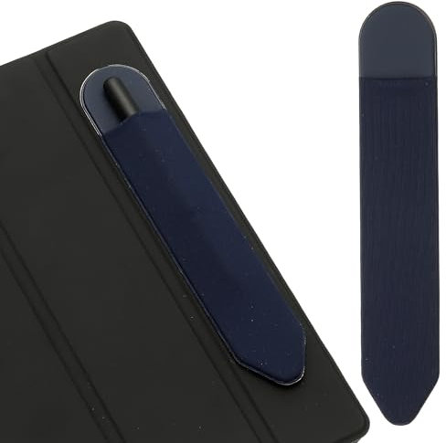 PATIKIL Pencil Holder for Stylus, Adhesive Elastic Pen Case Sleeve Pouch Stylus Holder Pocket Elastic Pen Pouch Accessories for Tablet Case Notebook Outdoor, Navy Blue