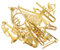 GALPADA 14 Stück Musikinstrumente Weihnachtsschmuck Kleiner Bausatz Weihnachts-Mini-Instrumente Geigenornamente Erwachsene Mini-Musikinstrumente-Ornamente Miniaturverzierung Acryl Golden