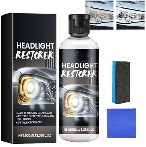 Headlight Restoration Kit, Headlight Cleaner, Headlamp Restoration Kit, Improves Clarity and Visibility, Headlamp Restore and Protect for All Vehicles (1)