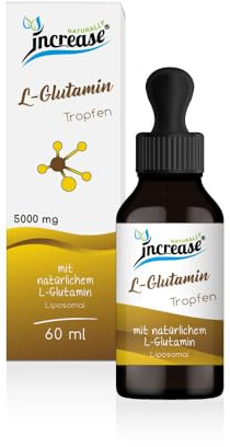 Liposomale L-Glutamin Tropfen hochdosiert - (150.000mg pro Packung) 5000mg L-Glutamin pro Tagesdosis - MCT Öl - Hohe Bioverfügbarkeit