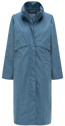 Navahoo Damen wasserdichter Parka lange Übergangsjacke mit krempelbaren Ärmeln Zenblüte 14 XS-3XL