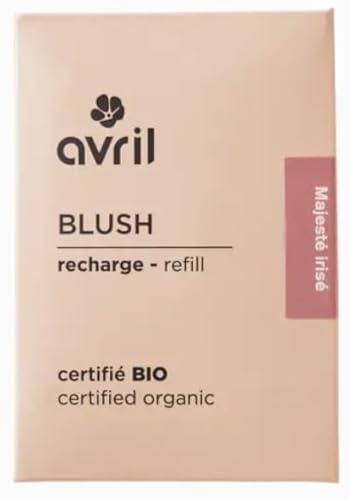 Avril Blush Recharge Majesté Irisé Bio – Maquillage Multi-Usages Éco-Responsable, Vegan, Certifié Cosmos Organic, 5 g – Fard à Joues & Paupières Rechargeable