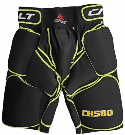 QLoztyse Kinder Hockeyhose Schutzpolster Kompressionsshorts Polsterung Atmungsaktives Material Anpassbare Passform für Jungen Mädchen Eishockey Schlittschuhlaufen Training , L , Erwachsene