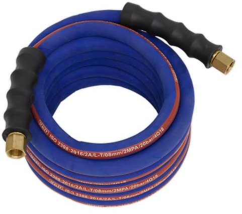 Sealey Extra-Heavy-Duty Air Hose 5m x Ø8mm with 1/4 BSP Unions - AH5R