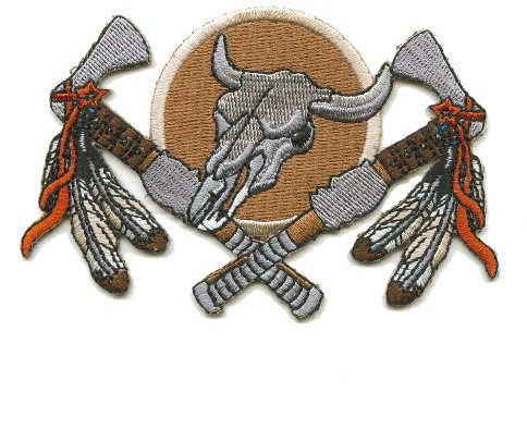 hegibaer Indianer Dreamcatcher Schild Bull Skull Traumfänger Patch Aufnäher Aufbügler 505