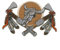 hegibaer Indianer Dreamcatcher Schild Bull Skull Traumfänger Patch Aufnäher Aufbügler 505
