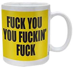Pyramid International Fuck You Mug (One Size) (Black/Yellow)