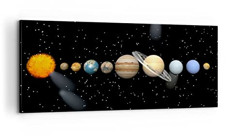 ARTTOR Leinwandbild 100x40cm Wandbild Weltraum - 1486 | Universum Galaxis Planet Panorama Groß Wanddekoration Wohnzimmer Schlafzimmer Wanddeko Wand Kunstdruck Wandkunst ARTTOR