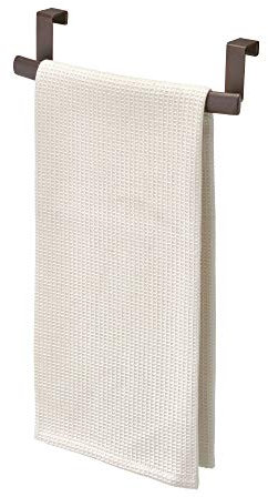 iDesign 60271EU Axis Geschwungener Geschirrhandtuchhalter zum Hängen über den Schrank - Edelstahl, bronze, 24.511 x 6.8072 x 5.7912 cm