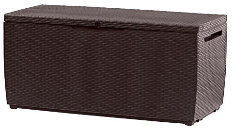 Keter Capri Outdoor Plastic Storage Box Garden Furniture, 123 x 53.5 x 57 cm, Brown