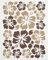 WANDfee Wandtattoo Hibiskus Blumen Hibiskusblüten FARBWUNSCH hellbraun braun Wandsticker Wandaufkleber Fliesenaufkleber