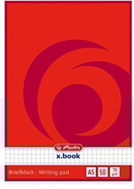 10x Briefblock / Schreibblock / DIN A5 / kariert