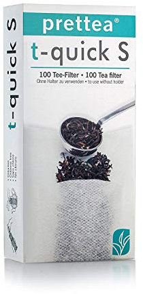 Finum Filtros de Te Papel Colador Infusor De un Sólo Uso Higiénicos y Prácticos Tamaño S 15,5 cm X 7,5 cm 100 Uds