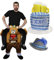 Bavarian Bear Costume - Oktoberfest Pick Me Up & Beer Hat with 3 Stein Beer Glasses - Ride On Bavarian Costume - Adults - Fancy Dress