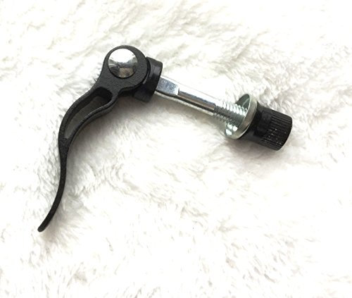 2 Stück Fahrrad Schnellspanner Quick-Release Sattelklemme M6x50 mm (Schwarz)