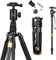 AFAITH Treppiede Fotocamera da Viaggio Leggera in Alluminio cavalletto Reflex con 360 Gradi Paramonic per Canon, Nikon, Sony, Samsung, Olympus, Panasonic e Pentax Q668S - AF035