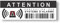 12 Stück Aufkleber Attention - Protection par système d'alarme - 10,5 x 3,5 cm - Hinweis auf Alarmanlage, außenklebend für Fensterscheiben, Haus, Auto, LKW, Baumaschinen,...
