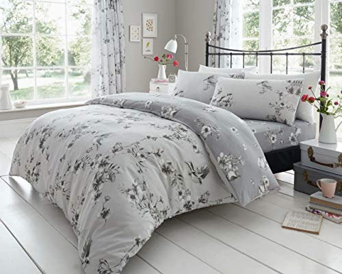 Gaveno Cavailia Luxuriöses Bettwäsche-Set mit Bettbezug und Kissenbezug, Polyester-Baumwolle, Grau, Doppelbett (200 x 200cm)