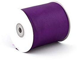 Satinband 75mm x 20m Rolle - FARBAUSWAHL in 3/6/12/25/38/50/75/100mm - farbecht & waschbar - Schleifenband für Hochzeit - Geschenkband zum Verpacken Dekorieren Basteln - Lila 465