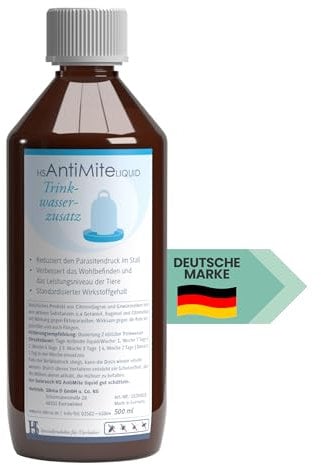 HS AntiMite liquid 500 ml - Trinkwasserzusatz 100% biologisch - gegen Milben und Parasiten