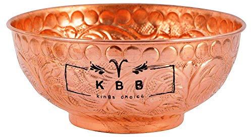 KBB Embossed Leaf Design Copper Bowl (440 ml ;KBB001)