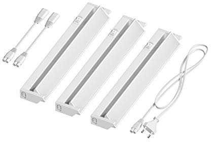ledscom.de LED Unterbau-Leuchte LIWO 35cm, schwenkbar, je 476lm, warmweiß 3er Set