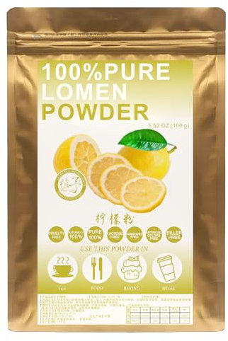Plant Gift 100% Pure Lemon Powder 柠檬粉 Pasto naturale in polvere, Limone in polvere Frutta - Smoothie vegan e bevande non OGM, senza glutine, crudo | Vegetarians 100G