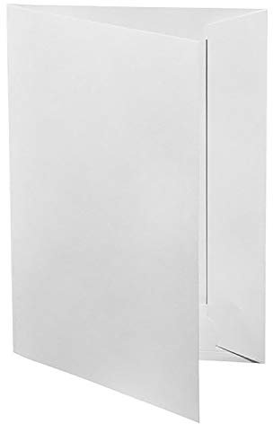 6 Stück Artoz Präsentationsmappen für DIN A4 - Blütenweiss - gerippter Karton - 220 g/m² - 220 x 310 mm - hochwertige Bewerbungsmappen