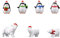 7 Stück Mini Weihnachten Figuren Weihnachten Miniatur Ornamente Pinguine Eisbär Klein Tierfiguren Weihnachtsdekoration für Garten Tischdeko Bonsai Pflanzen Puppenhaus Schneekugeln Kuchen Landschaft