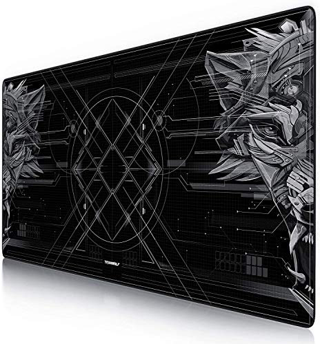 TITANWOLF - Grande Tappetino Mouse da Gioco - XXXL Oversize Mousepad - Dimensione 1200x600 mm - XXL Formato Oversize da scrivania e Tavolo - per Mouse e Tastiera – Modello HUD