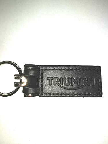 TRIUMPH NICE Porte CLES Cuir Noir