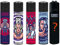 Clipper Original Lighter Flints 4 Set + 1 Überraschungsclipper Feuerzeug All u Need Schlüsselanhänger Flaschenöffner (Digital World)