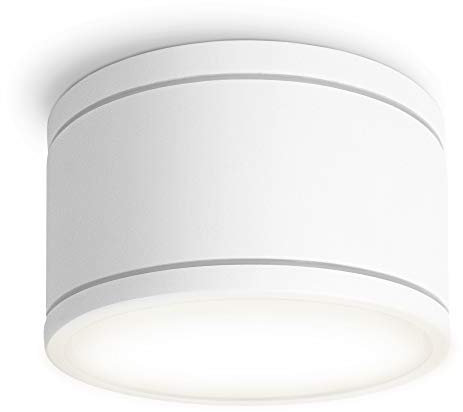 SSC-LUXon CELI-WX flacher LED Aufputz Deckenspot IP44 für Bad & Außen mit LED GX53 neutralweiß 3W - Strahler 230V weiß rund