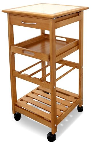 SOLDELA carrello in legno salvaspazio