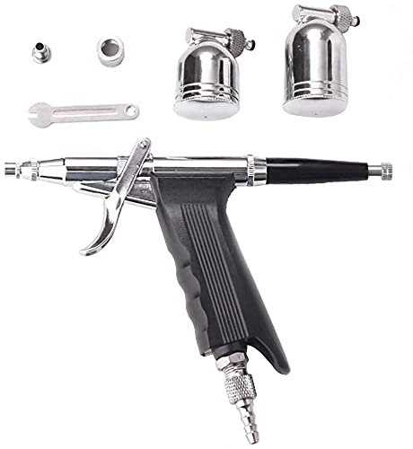 ANCLLO Kit de aerógrafo de doble acción con gatillo para modelo, pintura, pasatiempo, uñas, tatuaje, maquillaje, decoración de pasteles