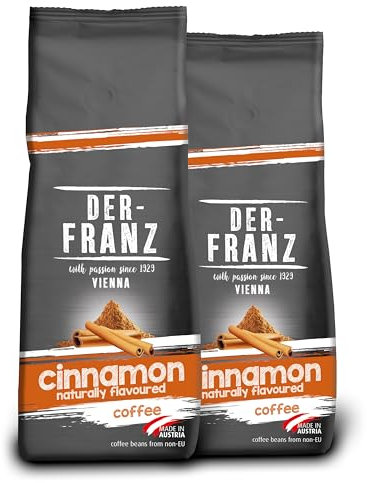DER-FRANZ caffè, Aromatizzato alla cannella, macinato, 2 x 500 g