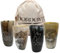 Hornerey Set „Odin“, Trinkhorn Set Wikinger, 300 Milliliter, Trinkhornbecher, Hornbecher Set Odin, 4 Stück (1er Pack), Schwarz