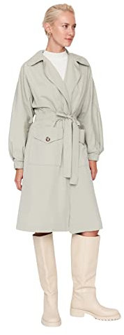 TRENDYOL Trenchcoat - Dunkelblau - Zweireihig