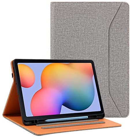 Vakarey For Samsung Tab S6 Lite Tablet Case,Cover Compatible with Samsung Galaxy Tab S6 Lite 10.4 Inch 2022 with Pen Holder,Grey
